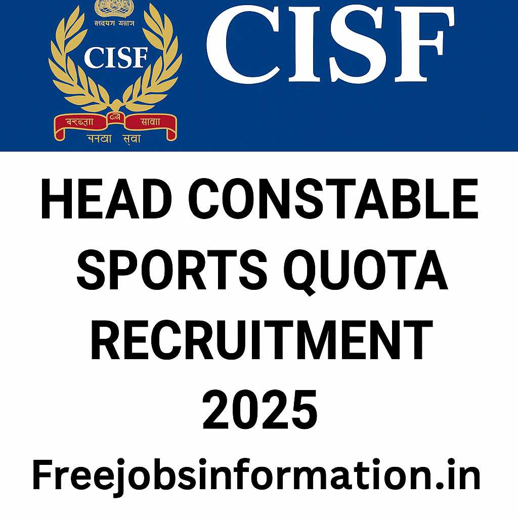CISF Head Constable Recruitment 2025