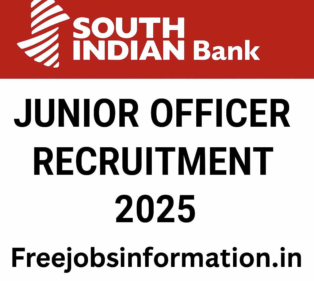 South Indian Bank Junior Officer Recruitment 2025