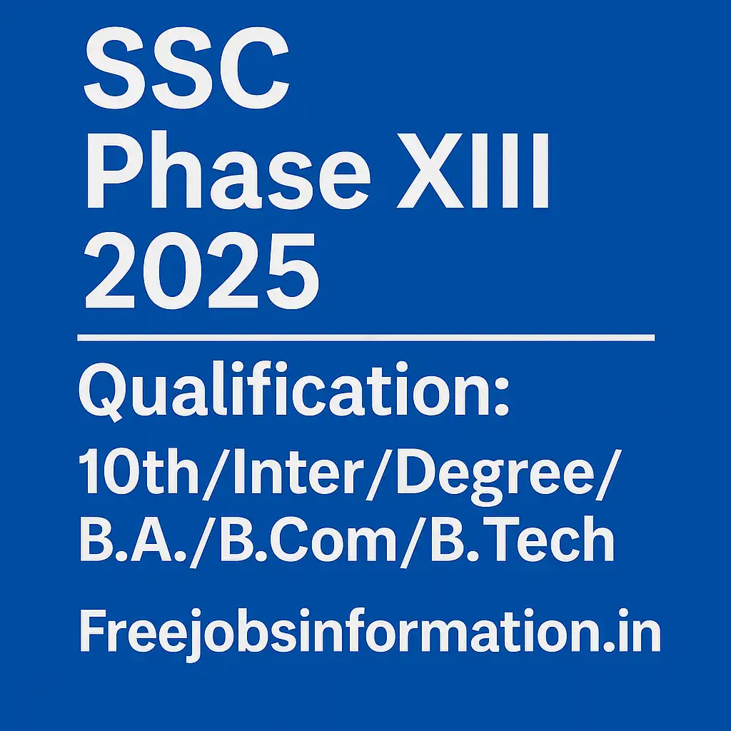 SSC Phase XIII 2025 Recruitment