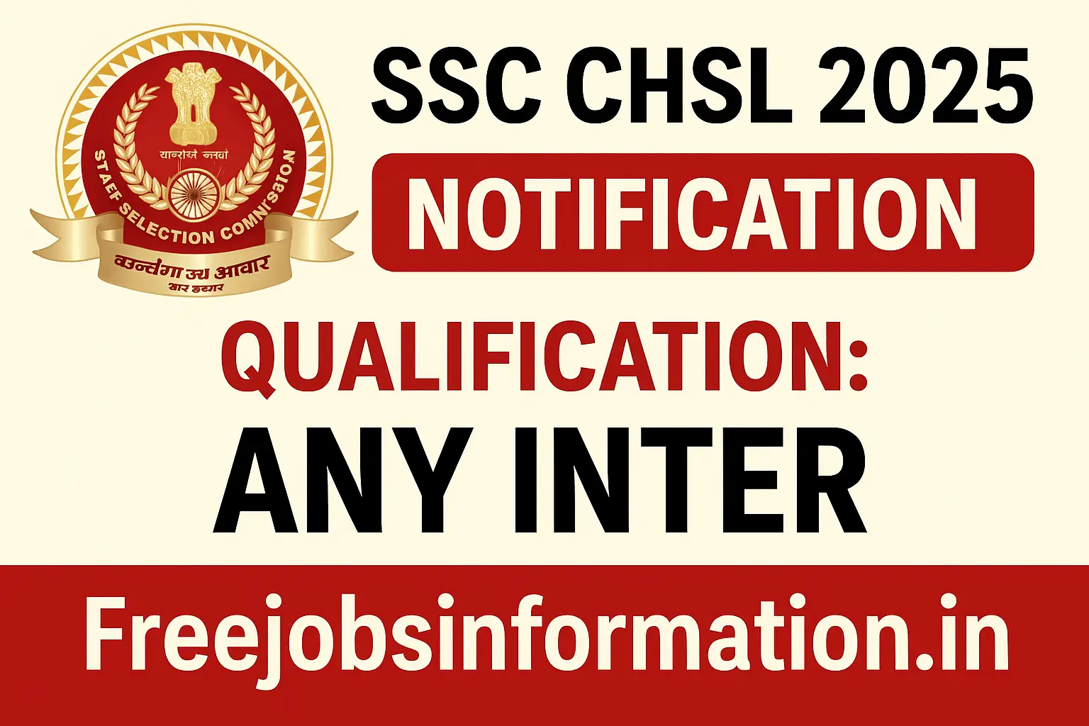 SSC CHSL 2025 Notification - Government Jobs