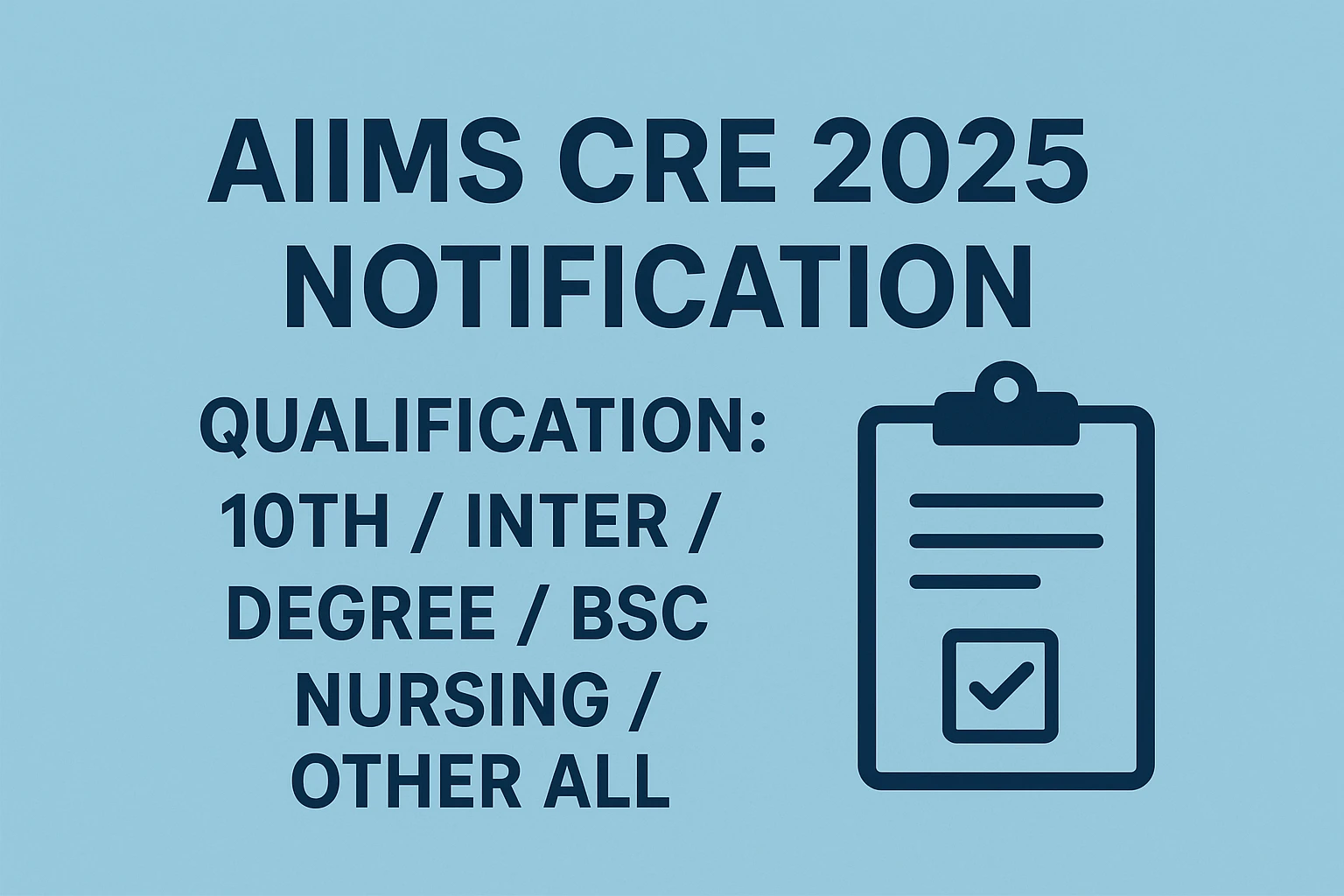 AIIMS CRE 2025 Notification Banner