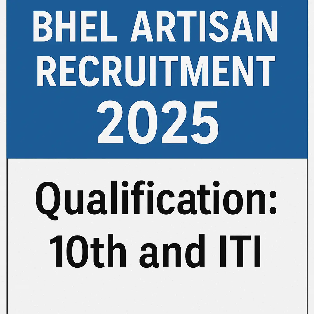 BHEL Artisan Recruitment 2025 Notification Image