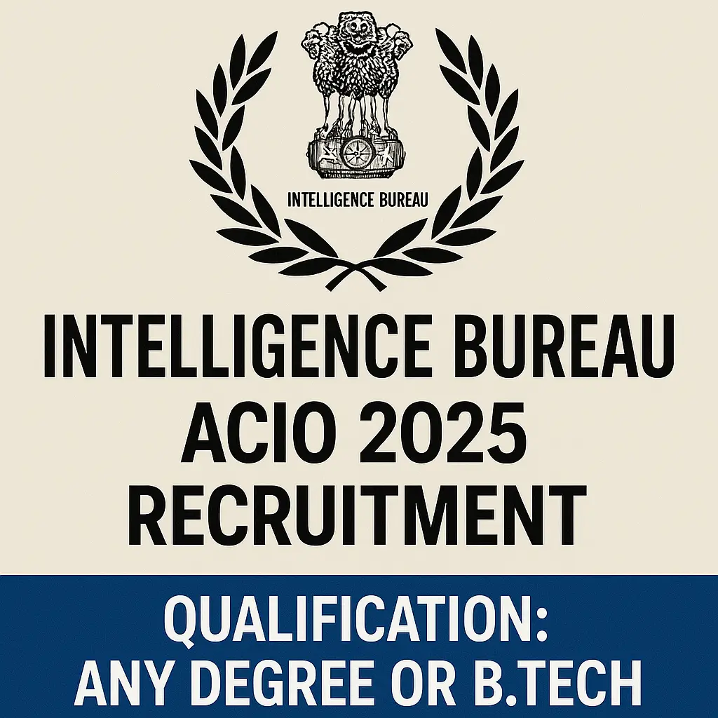 Intelligence Bureau ACIO 2025 Recruitment Notification