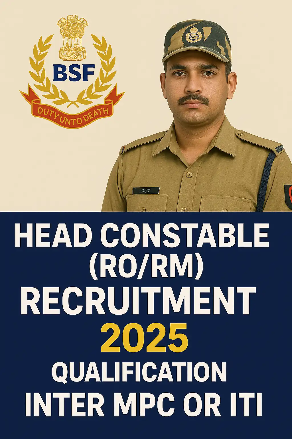 BSF Head Constable (RO RM) Recruitment 2025