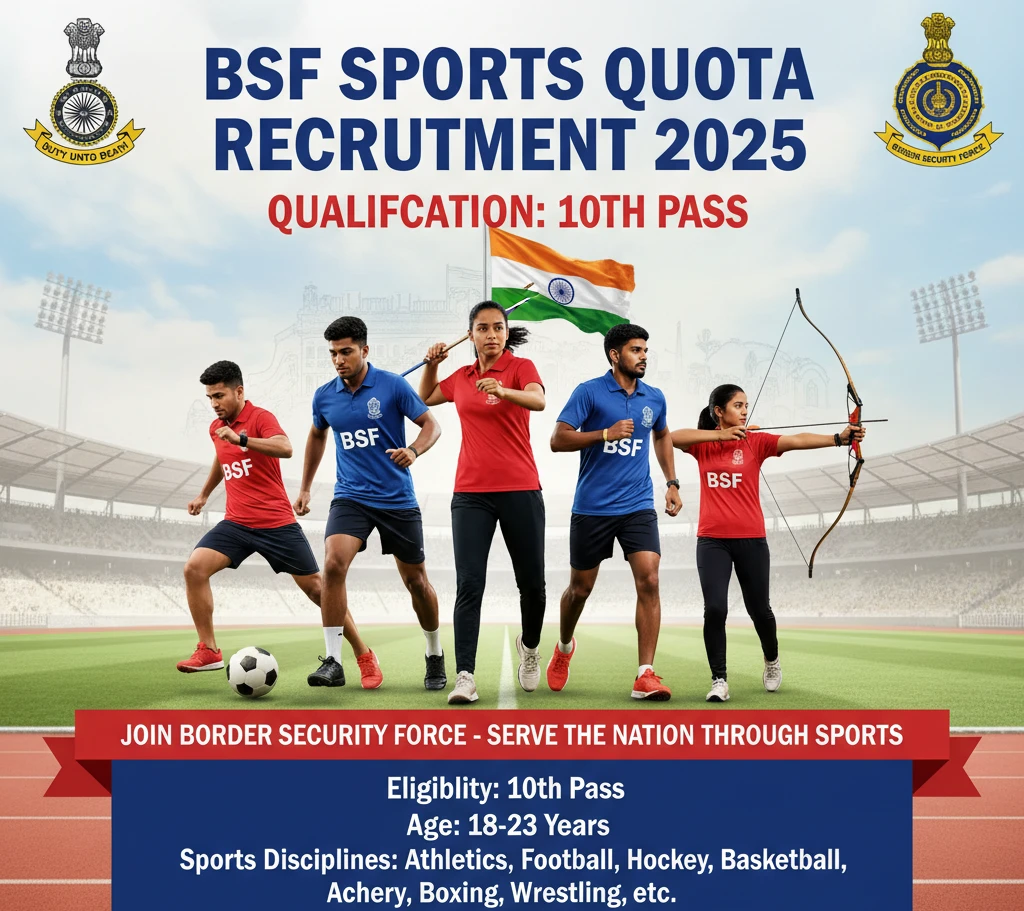 BSF Sports Quota Recruitment 2025