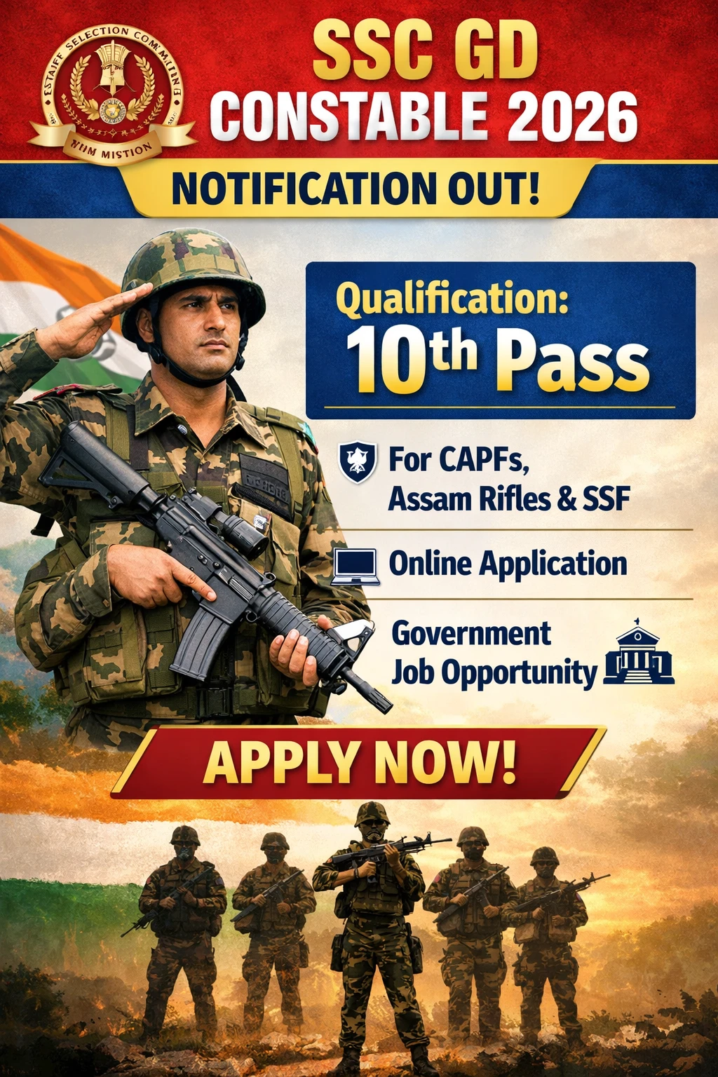 SSC GD 2026 Notification