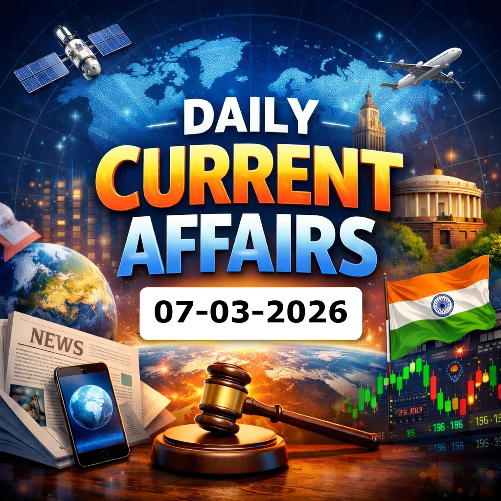 07 March 2026 Current Affairs for SSC and RRB NTPC