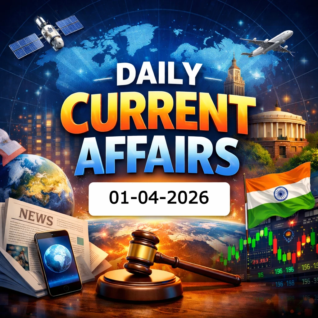01 April 2026 Current Affairs for SSC and RRB NTPC