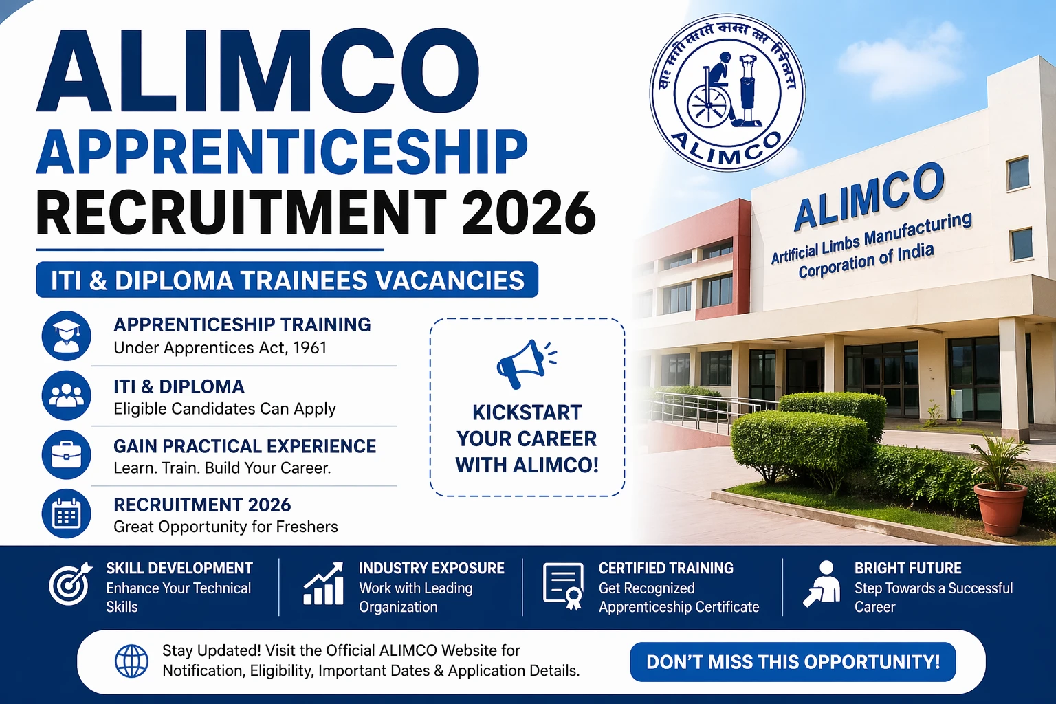 ALIMCO Apprenticeship Recruitment 2026 Notification Details