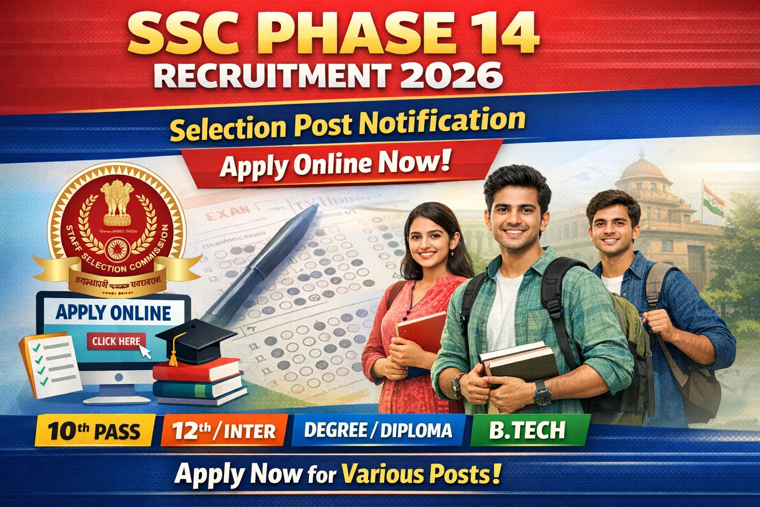 SSC Phase 14 Recruitment 2026 Notification Details