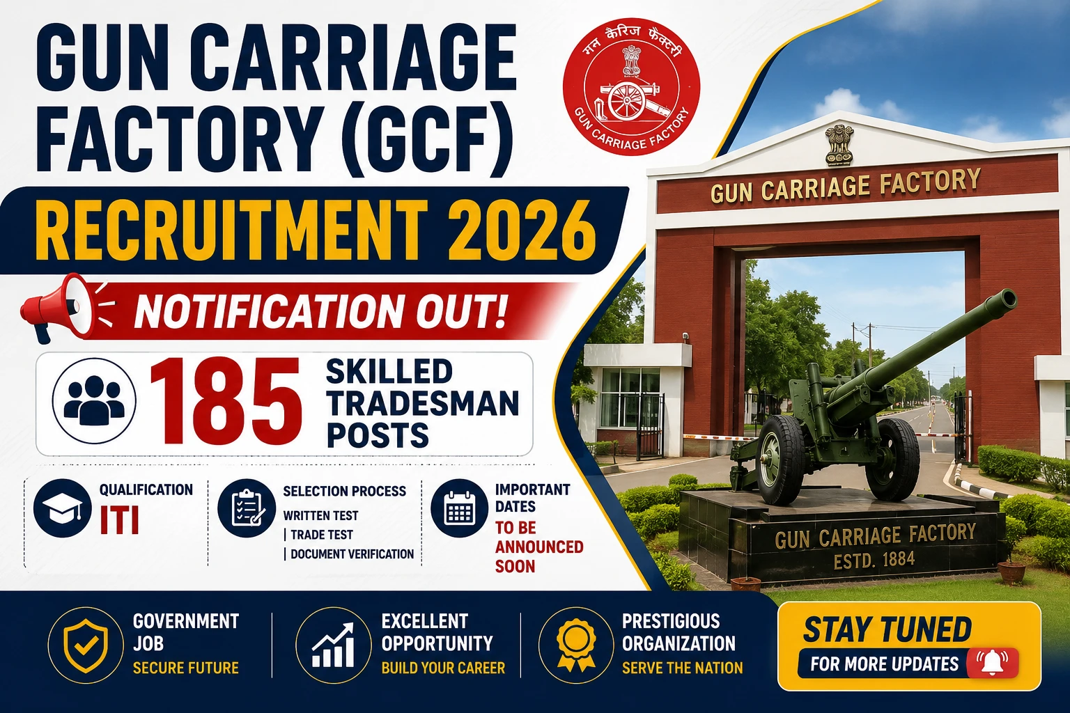 Gun Carriage Factory GCF Recruitment 2026