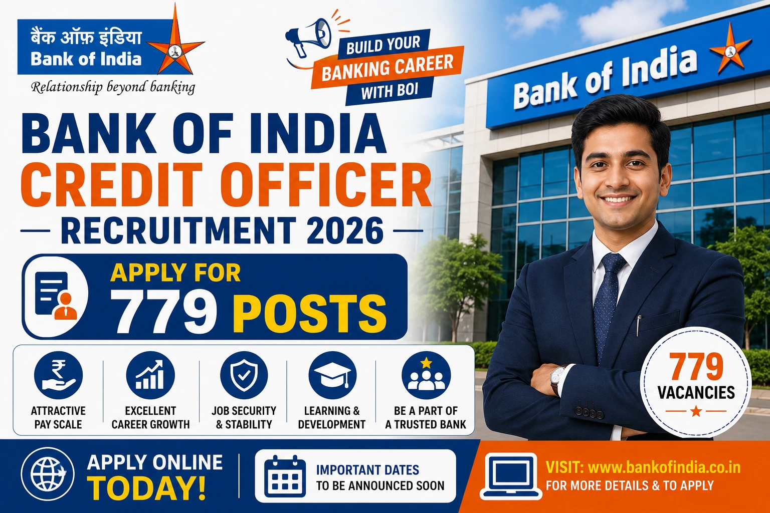 Bank of India Credit Officer Recruitment 2026