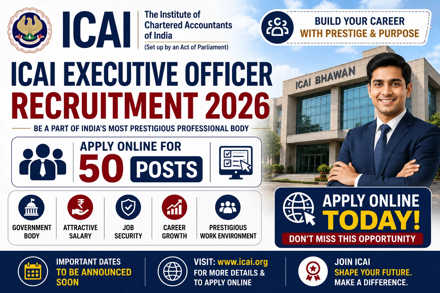 ICAI Executive Officer Recruitment 2026