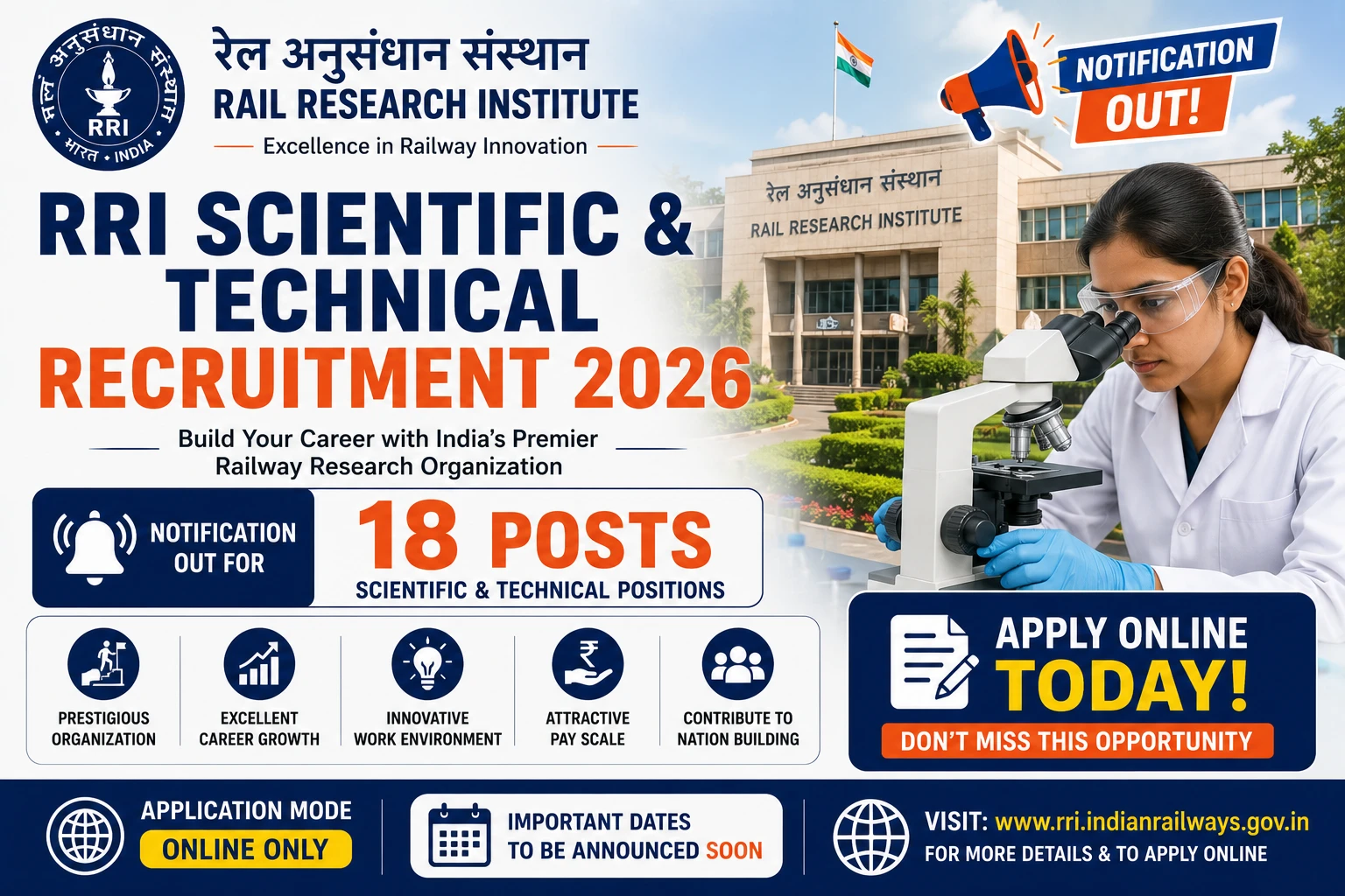 RRI Scientific & Technical Recruitment 2026