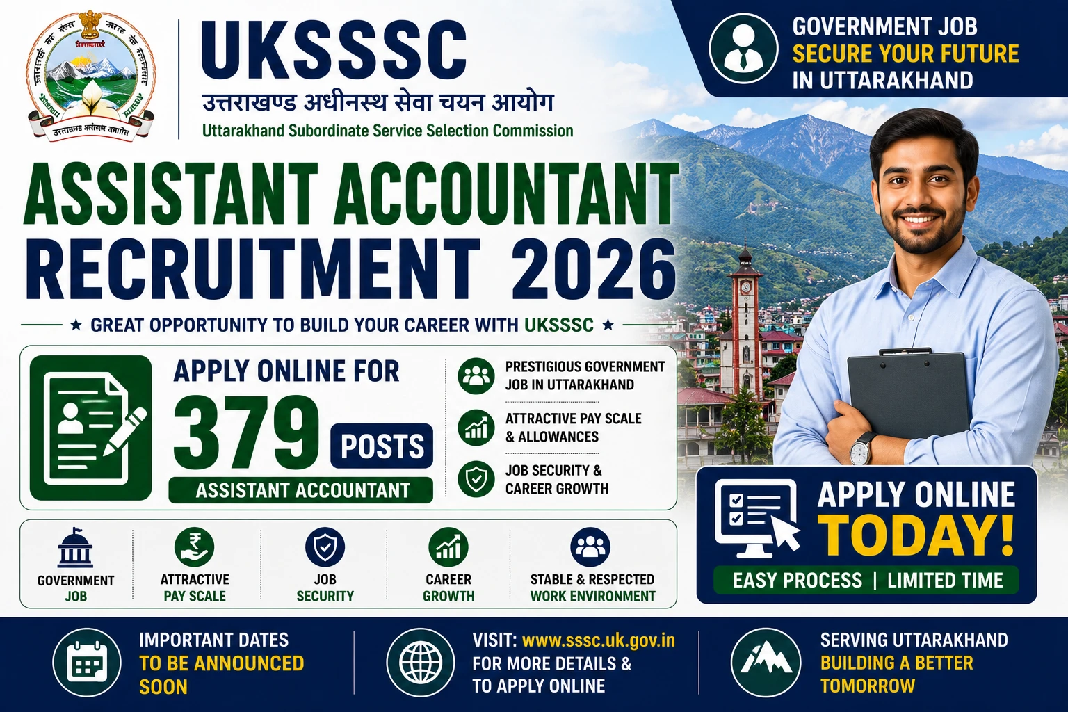 UKSSSC Assistant Accountant Recruitment 2026 Notification Details